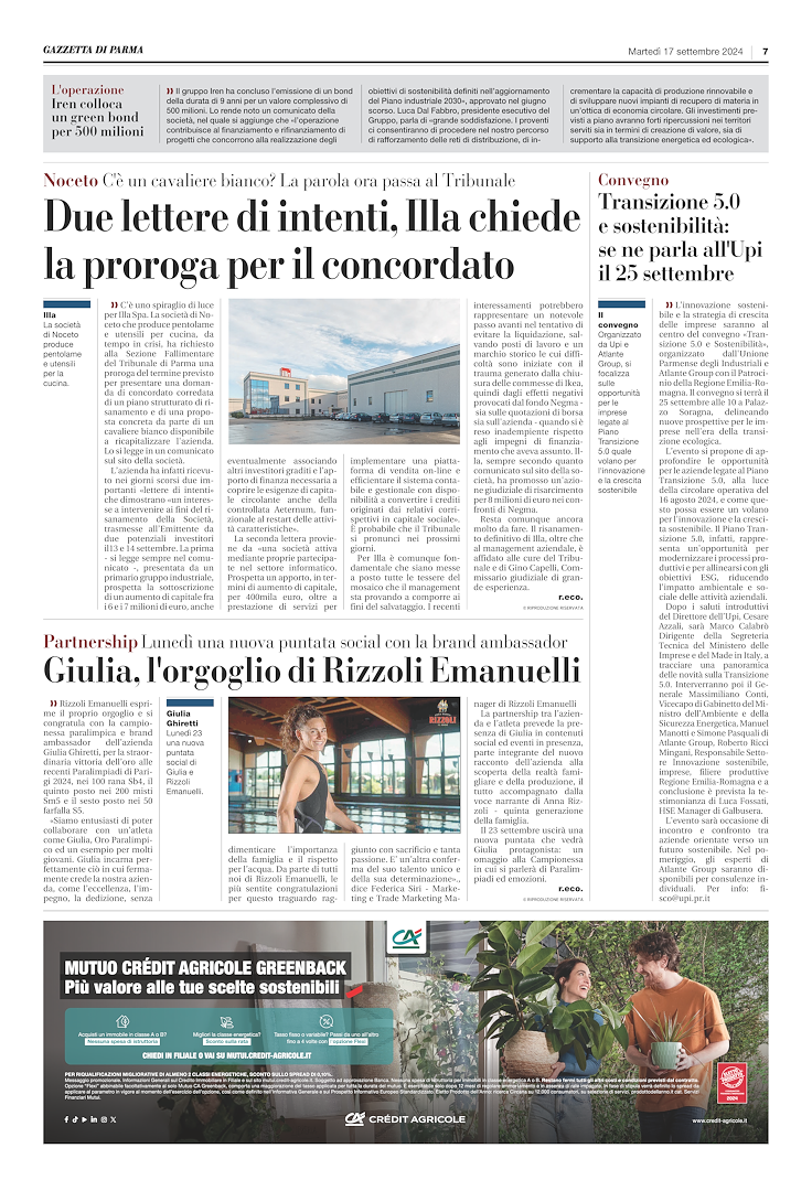 Articolo Gazzetta di Parma